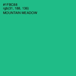 #1FBC88 - Mountain Meadow Color Image